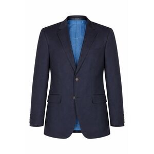 Saddlebred Mens 38R Blazer Navy Blue Cotton 2-Button Sport Coat Gingham Lining